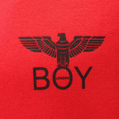 3109AE felpa uomo BOY LONDON cotton red full zip sweatshirt man