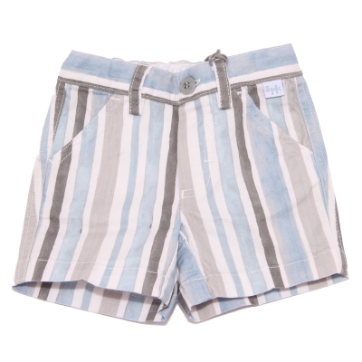 3305W bermuda bimbo IL GUFO grey/blue stripes cotton short boy