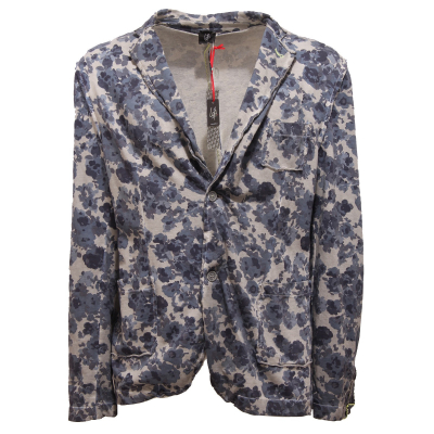 3375R giacca uomo LOFT 1 AMELIO giacche cotone blu/beige jacket men