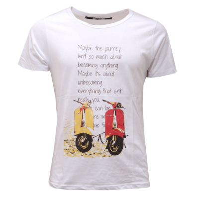 4158AF maglia uomo IM NOT ITALIAN white printed cotton t-shirt man