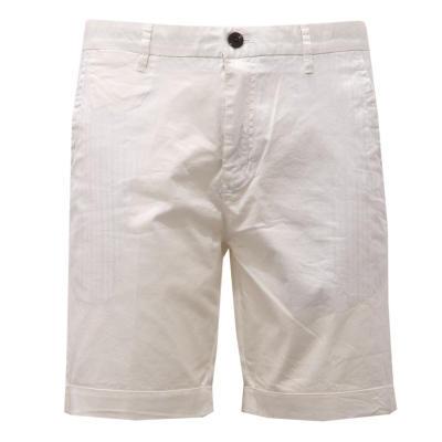 4408AF bermuda uomo BREAD BUTTONS white cotton shorts man