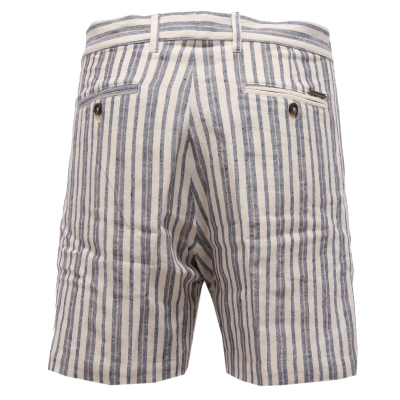 4466Z bermuda uomo MESSAGERIE SLIM FIT VINTAGE LINEN blue short man