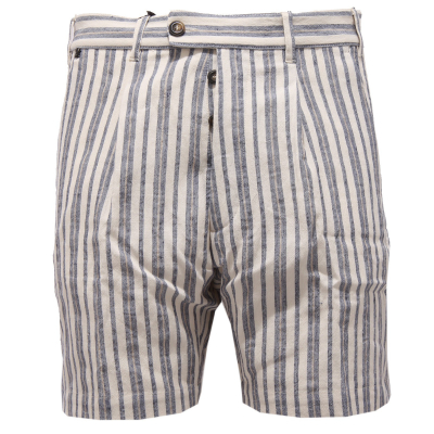 4466Z bermuda uomo MESSAGERIE SLIM FIT VINTAGE LINEN blue short man