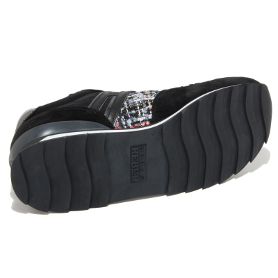 4638N sneaker donna HOGAN REBEL R261 nero shoe woman