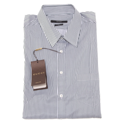 4730O camicia manica lunga slim GUCCI bianco verde uomo shirt men