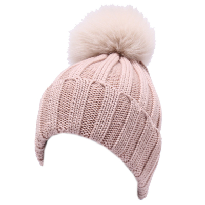 4865Y cuffia bimba girl REGINA BY ANGELA MAFFEI pink powder wool hat