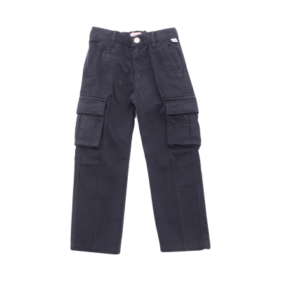 5548AQ pantalone cargo bimbo IL GUFO boy kids trousers blue