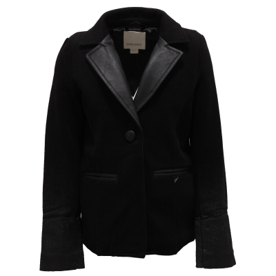 5666V giacca bimba girl DIESEL JOI ecoleather black jacket