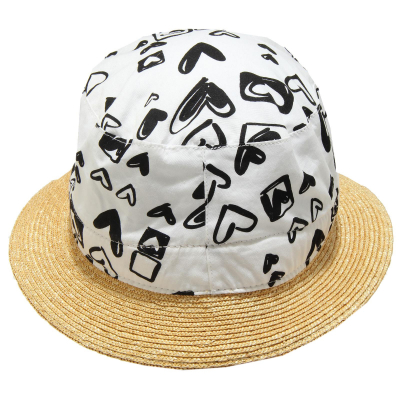 6226G cappello bimba bianco nero SIMONETTA mini accessori hat kids