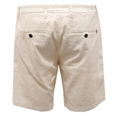 6309AH bermuda uomo DONDUP off white cotton/linen shorts man