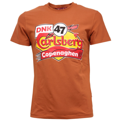 6501J maglia uomo CARLSBERG SLIM FIT light brown cotton t shirt man