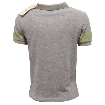 6631K polo bimbo BOY KENZO KIDS cotton grey polo t-shirt