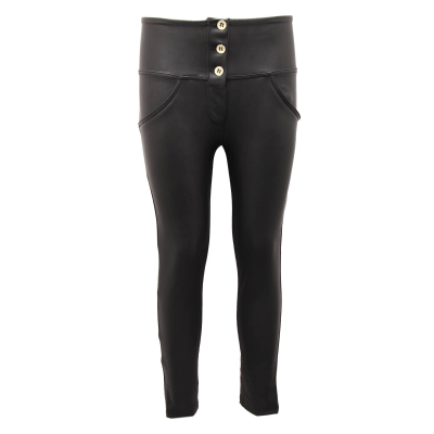 6646AM pantalone donna FREDDY woman vegan leather trousers black