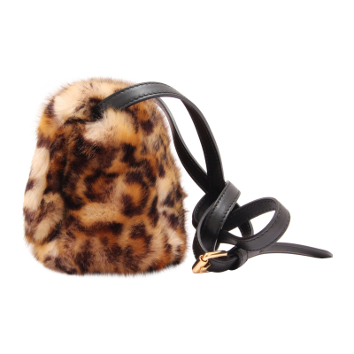 6907AP borsa donna leopardata tracolla MOSCHINO COUTURE woman eco fur bag