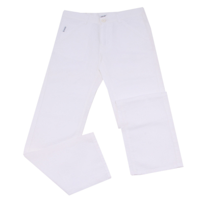 7790S pantalone bimbo ARMANI JUNIOR cotone-lino bianco trouser kid