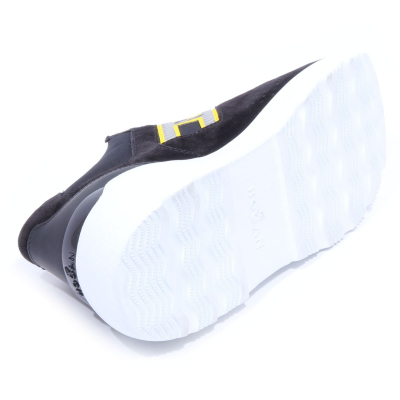 sneakers uomo HOGAN H443 suede black shoes men