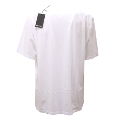 8817AD maglia oversize uomo DSQUARED2 white fluo green cotton t shirt man