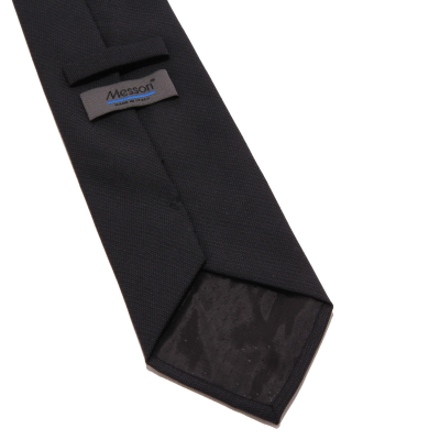 8818J cravatta uomo MESSORI black silk tie man