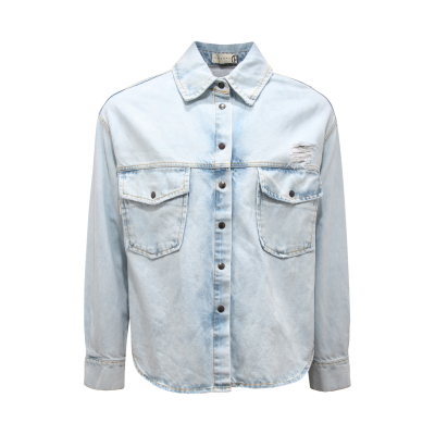 8883AU  GIUBBOTTO DONNA HAVE ONE WOMAN DENIM DISTRESSED JACKET