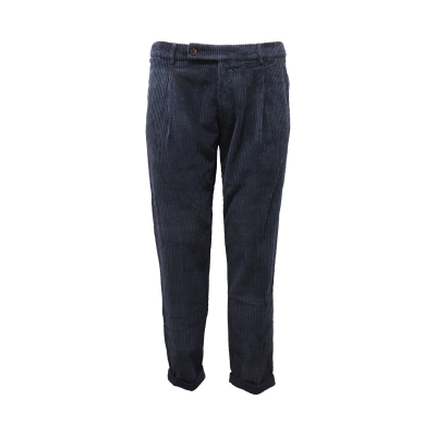 8886AQ pantalone uomo BERWICH man velvet trousers blue