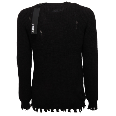 9372V maglione uomo PYREX bucato PER EFFETTO USATO pierced woo sweater man