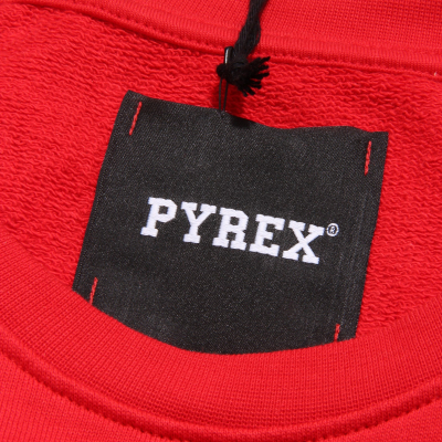 9404V felpa uomo PYREX red cotton round neck sweatshirt man