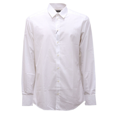 9951AI camicia uomo DOLCE&GABBANA men cotton polka dots shirt white