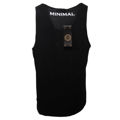 2155AB canotta uomo PYREX RAW CUT black cotton t shirt sleeveless man