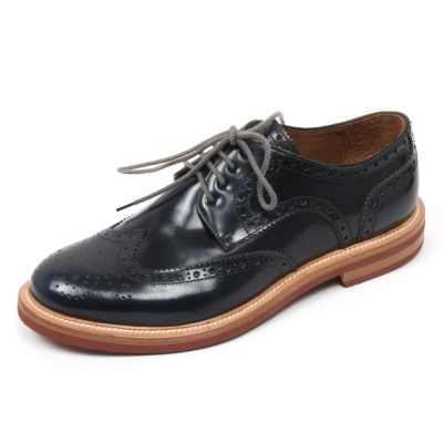Details about   G0446 scarpa classica uomo HOGAN H393 DERBY LISCIO blue royal shoes men 