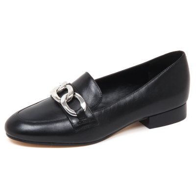 Nero H2472 mocassino tacco donna TOD'S woman 08D leather loafers black 
