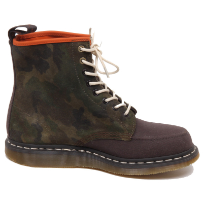 F2240 (NO BOX) anfibio uomo brown/green DR. MARTENS tissue/suede shoe boot man