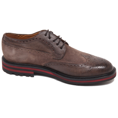 F4768 scarpa inglese uomo brown ALTIERI MILANO VINTAGE effect shoe man
