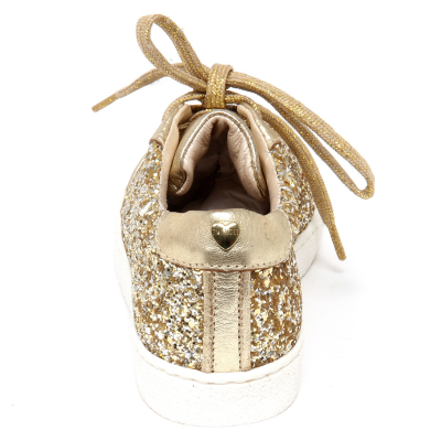 F4832 sneaker bimba girl gold TWIN-SET scarpe soletta regolabile glitter shoe 