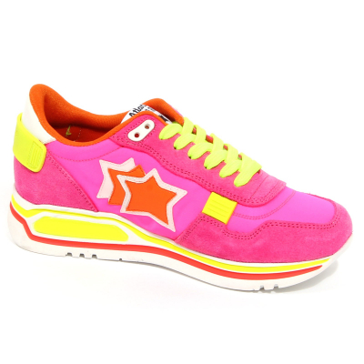 G0878 sneaker donna   ATLANTIC STARS SHAKA pink/yellow shoes woman