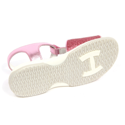 G4136 sandalo bimba girl HOGAN JUNIOR pink glitter leather shoes kids