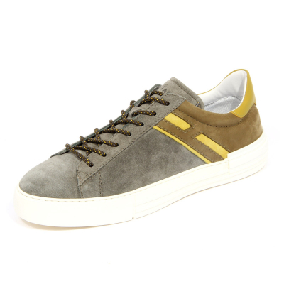 Hogan G5298 sneaker uomo HOGAN REBEL grey/green suede shoes man 