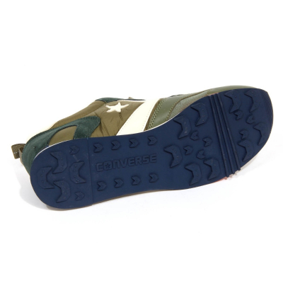 H0838 sneaker uomo CONVERSE ALL STAR THUNDERBOLT men suede fabric shoe green