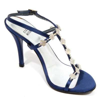 H3220 sandalo donna STUART WEITZMAN TEALIGHTS woman sandals satin blue