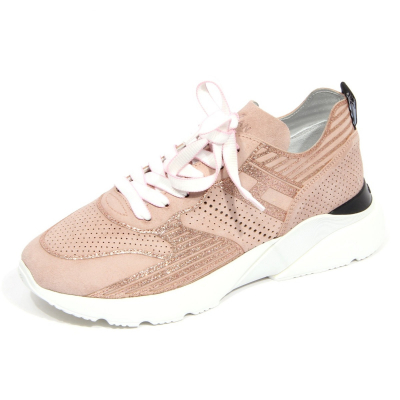 H4074 sneaker donna HOGAN ACTIVE ONE woman perforated shoes pink