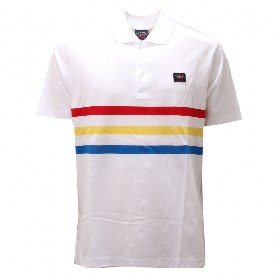 Paul and shark store white polo shirt