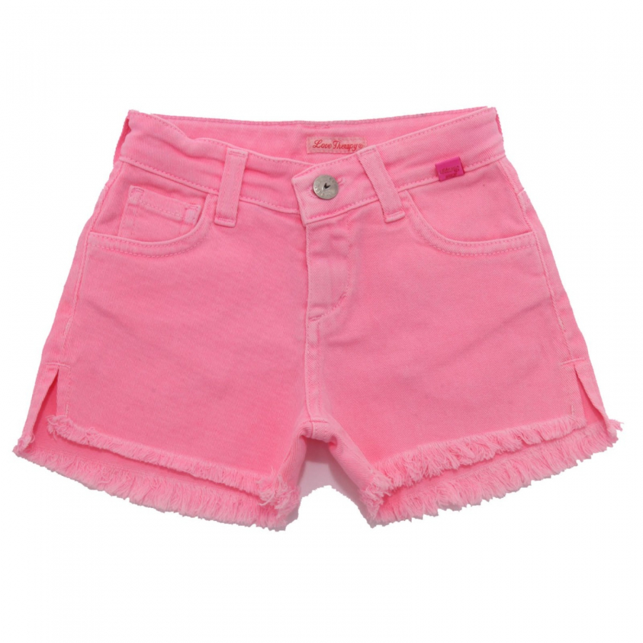 0088AH pantaloncini bimba GIRL LOVE THERAPY pink cotton shorts