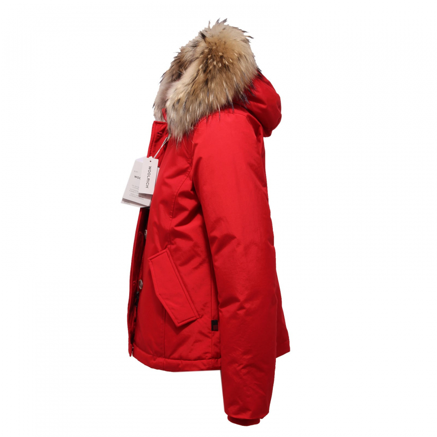 giubbotto donna WOOLRICH SHORT ARCTIC PARKA red jacket women