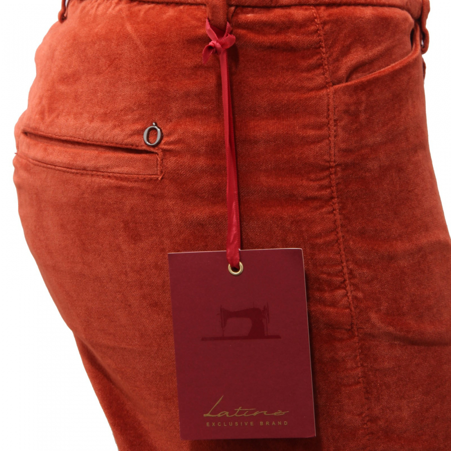 0623AF pantalone jeans donna velluto LATINO NEW CARLOTTA velvet pant woman