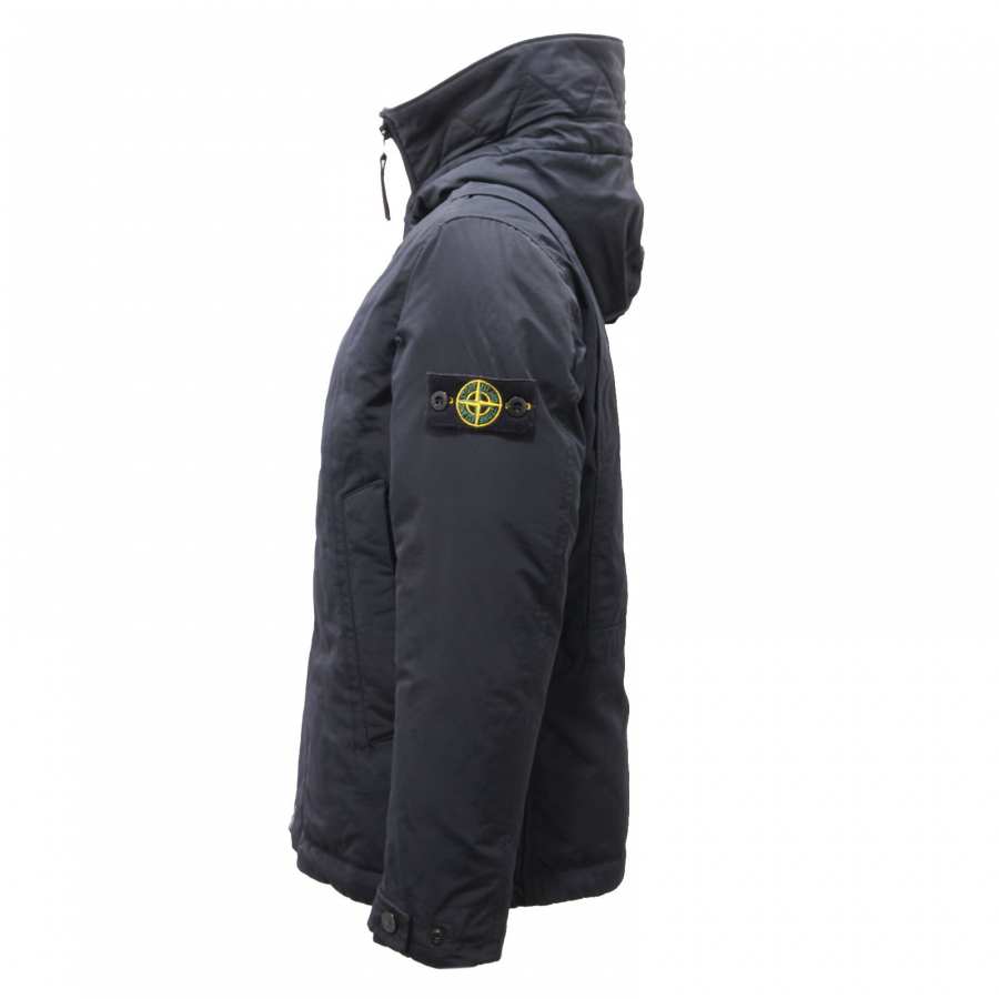 1241AF giubbotto bimbo boy STONE ISLAND black down padded jacket kid
