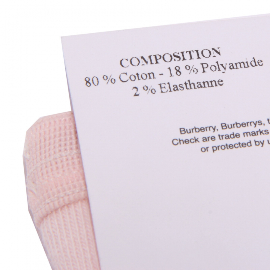 1327W calzamaglia bimba BURBERRY pink cotton tights girl kid