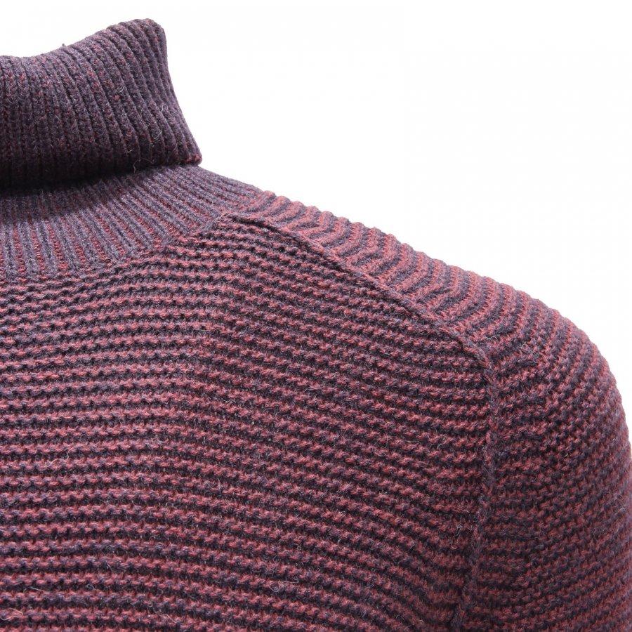 1438AG maglione dolcevita uomo IMPERIAL blue bordeaux wool cotton
