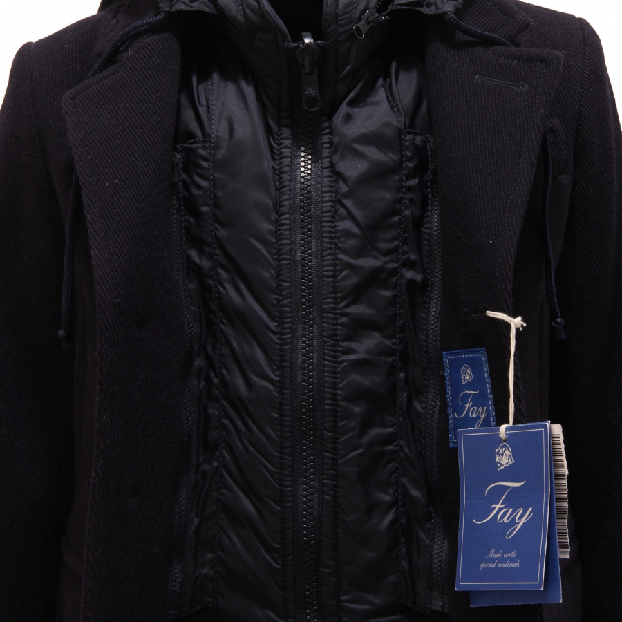 1539T cappotto bimbo blu FAY lana jacket double coat kid