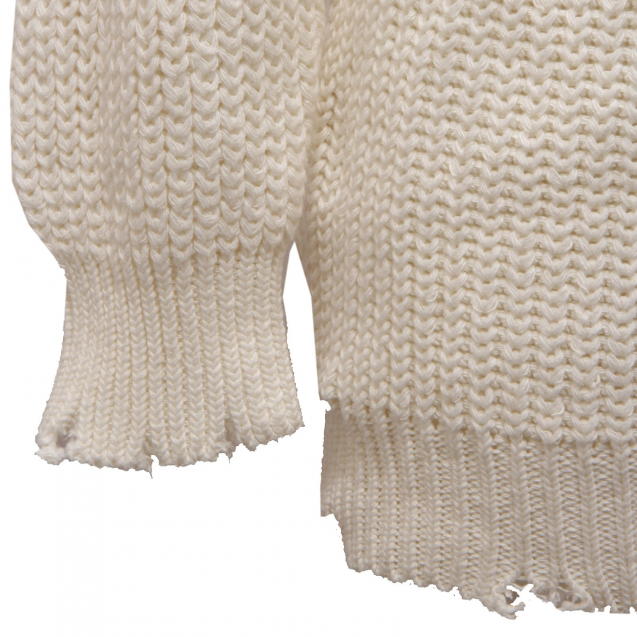 1572AG maglione uomo IMPERIAL IMPJANIC off white distressed