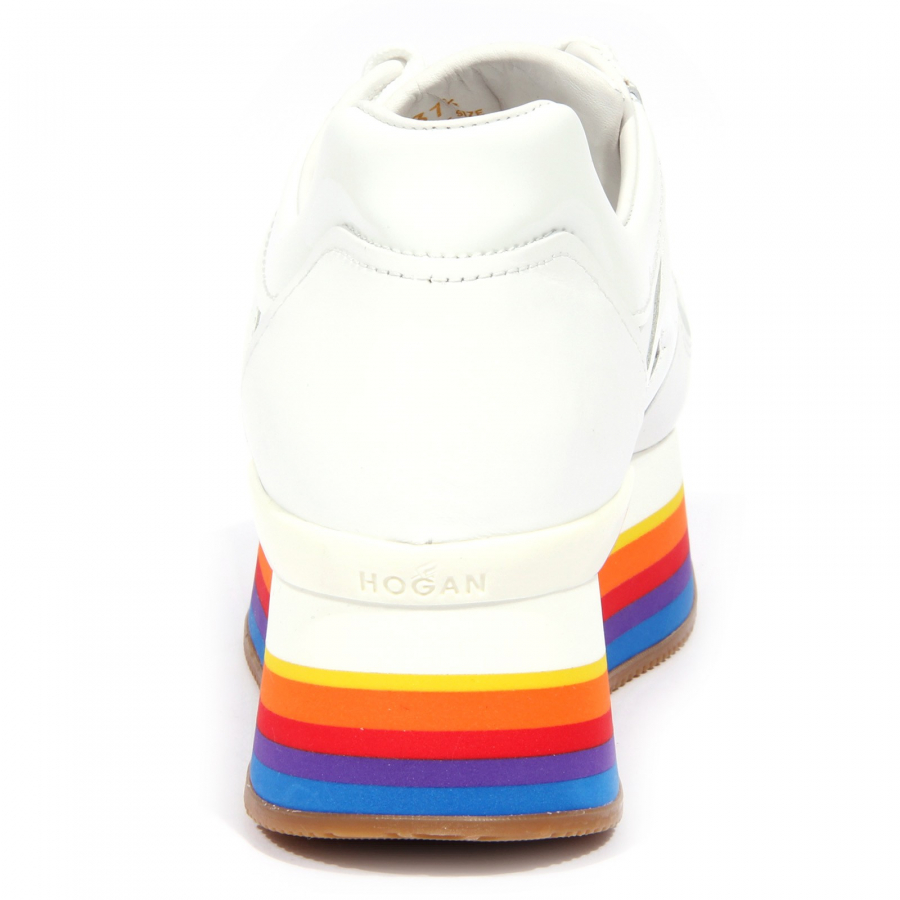 1717J sneaker donna white HOGAN 86 H421 scarpe micro rainbow shoe woman