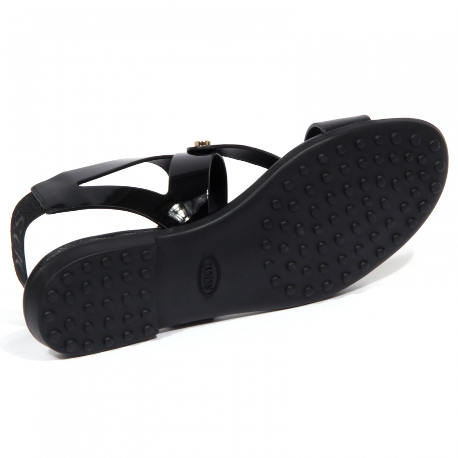 1801J sandalo donna black TOD S scarpe leather patent shoe woman